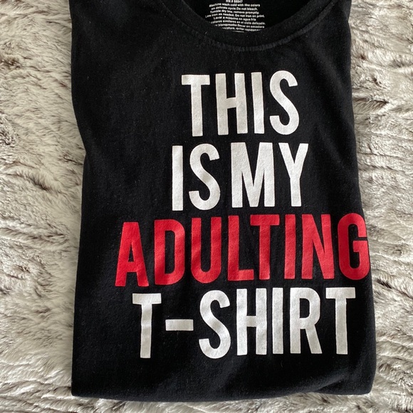 CHEMISTRY Cotton Mix Mens Tee | XL | This is my adulting T-Shirt - Picture 3 of 6